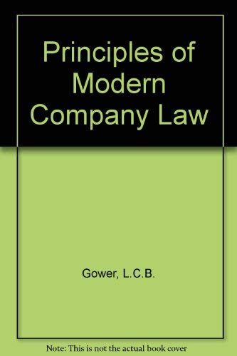 Beispielbild fr Gower's Principles of Modern Company Law zum Verkauf von Better World Books Ltd