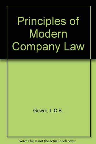 9780420464002: Principles of Modern Company Law