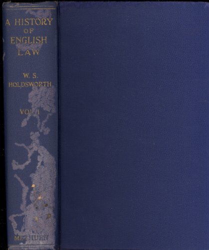 9780421051607: A History of English Law (Volume 1)