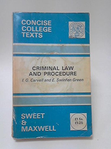 Imagen de archivo de Criminal Law and Procedure (Concise Coll. Texts) a la venta por Better World Books Ltd