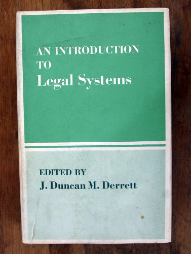 Beispielbild fr An Introduction to Legal Systems zum Verkauf von Better World Books