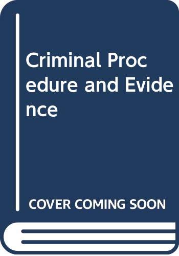 Beispielbild fr Criminal Procedure and Evidence zum Verkauf von Cambridge Rare Books