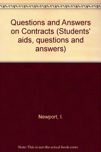 Stock image for Questions and answers on contracts (Students* aids) for sale by dsmbooks