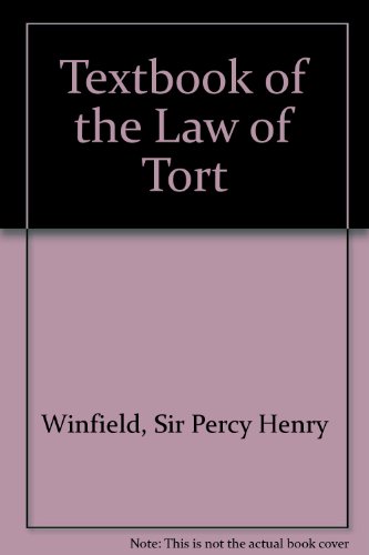 9780421179103: Textbook of the Law of Tort