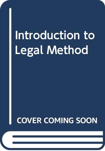 Stock image for Introduction to Legal Method for sale by Reuseabook