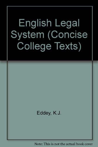 Imagen de archivo de English Legal System (Concise College Texts) a la venta por medimops