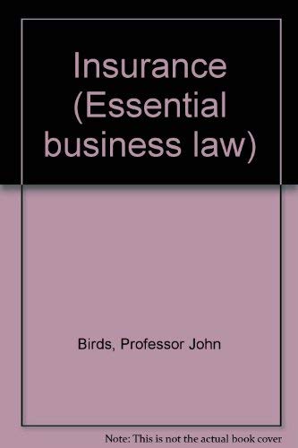 Imagen de archivo de Insurance (Essential business law) a la venta por medimops