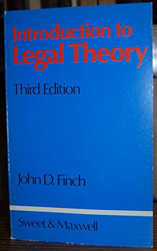 Beispielbild fr Introduction to Legal Theory zum Verkauf von Pallas Books Antiquarian Booksellers