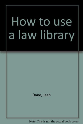 9780421252509: How to use a law library