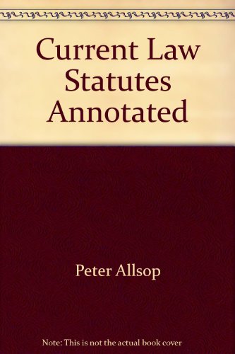 Stock image for Current Law Statutes Annotated 1978 for sale by Cambridge Rare Books