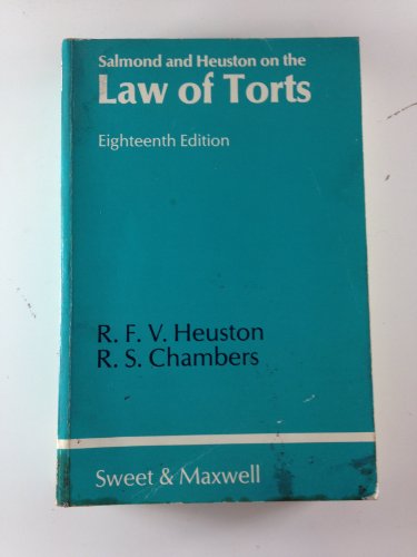 9780421287105: Salmond and Heuston on the law of torts