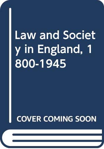 Law and society in England: 1750-1950 (9780421311404) by William Rodolph Cornish