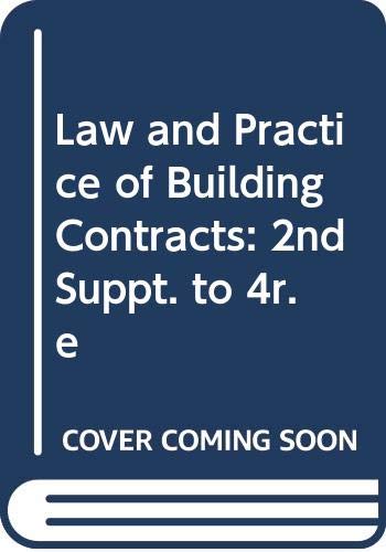 Imagen de archivo de Building Contracts: 2nd Supplement a la venta por Phatpocket Limited