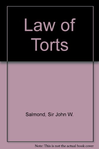 9780421343108: Law of Torts