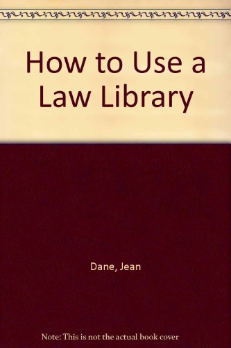 Beispielbild fr How to Use a Law Library zum Verkauf von MusicMagpie