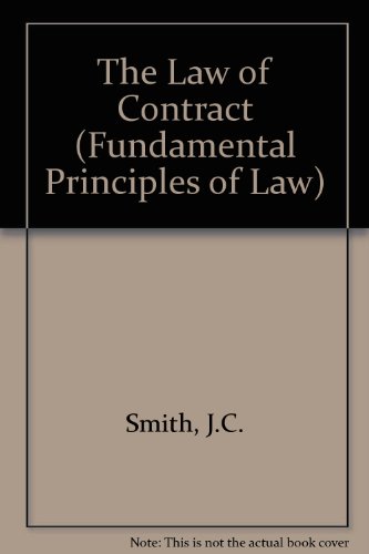 9780421364202: The Law of Contract (Fundamental Principles of Law)