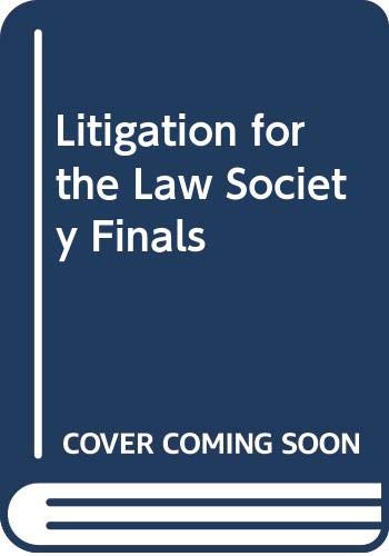 Beispielbild fr Litigation for the Law Society Finals zum Verkauf von AwesomeBooks