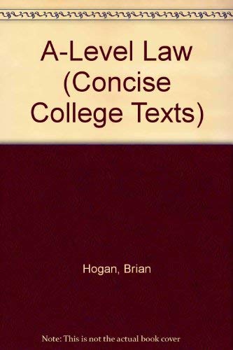 Beispielbild fr A-Level Law (Concise College Texts) zum Verkauf von WorldofBooks