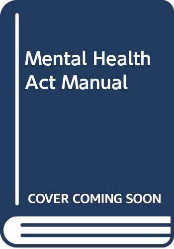 Mental Health Act Manual (9780421393301) by Jones, Richard M.