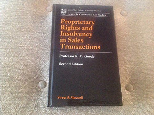 9780421410107: Proprietary Rights and Insolvency in Sales Transactions