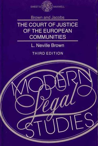 Stock image for The Court of Justice of the European Communities (Modern legal studies) for sale by Dunaway Books