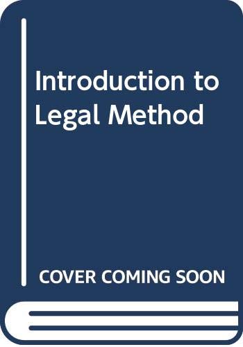 Stock image for Introduction to Legal Method for sale by AwesomeBooks