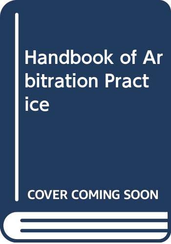9780421433106: Handbook of Arbitration Practice
