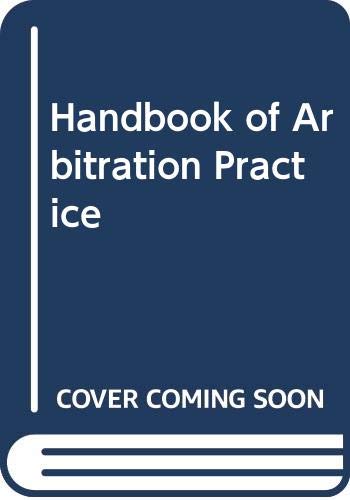 Imagen de archivo de Handbook of Arbitration Practice a la venta por Trumpington Fine Books Limited