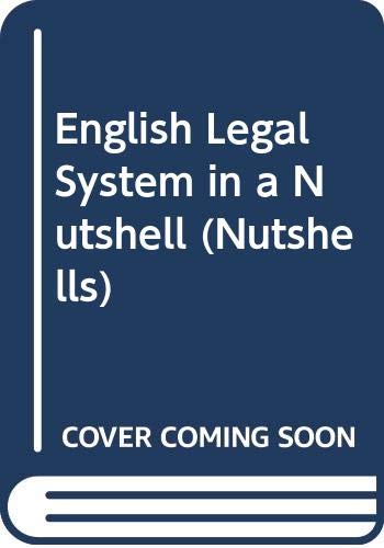 Beispielbild fr English Legal System in a Nutshell (Nutshells S.) zum Verkauf von WorldofBooks