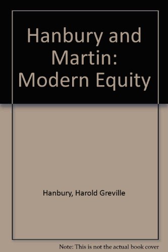 9780421482500: Hanbury and Martin: Modern Equity