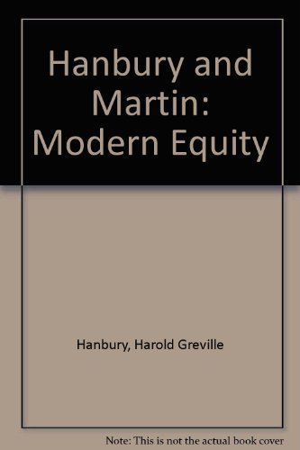 Stock image for Hanbury and Martin: Modern Equity for sale by WorldofBooks