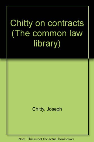 Stock image for Chitty on contracts (The common law library) for sale by Phatpocket Limited