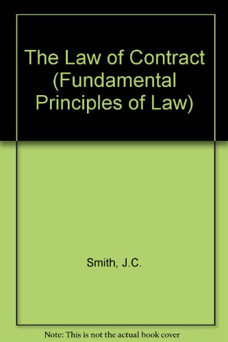 9780421485907: Smith: the Law of Contract: Fundamental Principles of Law