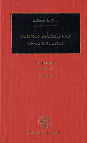 Beispielbild fr Bellamy & Child common market law of competition. 4th edition. zum Verkauf von Kloof Booksellers & Scientia Verlag