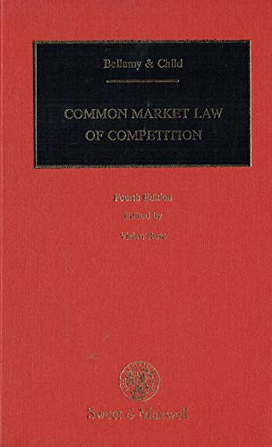 Stock image for Bellamy & Child common market law of competition. 4th edition. for sale by Kloof Booksellers & Scientia Verlag