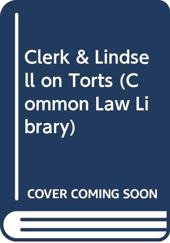 9780421513105: Clerk & Lindsell on Torts
