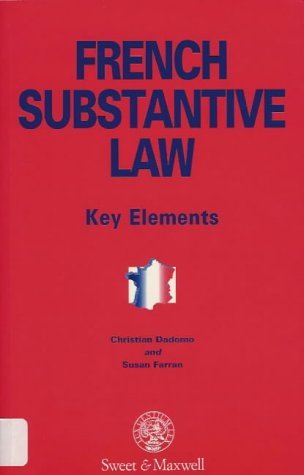 9780421525504: French Substantive Law