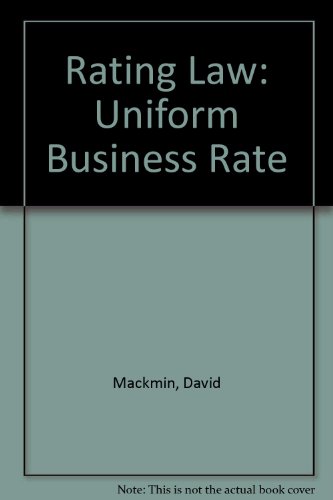 Imagen de archivo de Rating Law : Uniform Business Rate a la venta por Better World Books Ltd