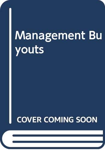 9780421526709: Management Buy Outs