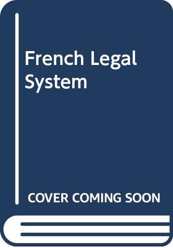 Stock image for The French Legal System for sale by Better World Books Ltd