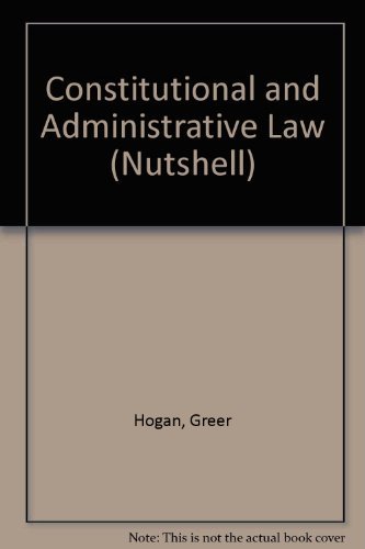 Beispielbild fr Constitutional and Administrative Law (Nutshell) zum Verkauf von AwesomeBooks