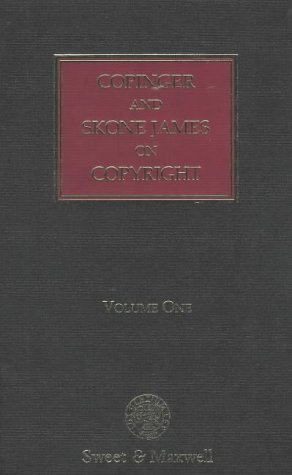 9780421589100: Copinger and Skone James on Copyright: [Vol.1]