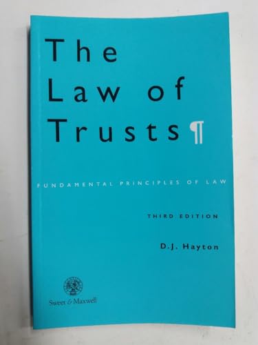 Stock image for The Law of Trusts (Fundamental Principles of Law) for sale by AwesomeBooks