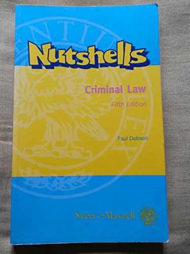 Stock image for Nutshells: Criminal Law (Nutshells) for sale by HPB-Red