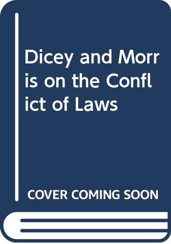 Imagen de archivo de Dicey and Morris on the Conflict of Laws a la venta por Phatpocket Limited