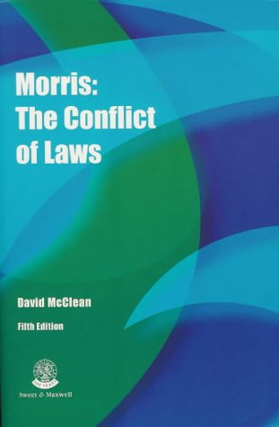 Beispielbild fr Morris : The Conflict of Laws zum Verkauf von HPB-Diamond