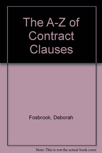 9780421674400: The A-Z of Contract Clauses