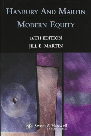 Beispielbild fr Hanbury and Martin: Modern Equity zum Verkauf von WorldofBooks