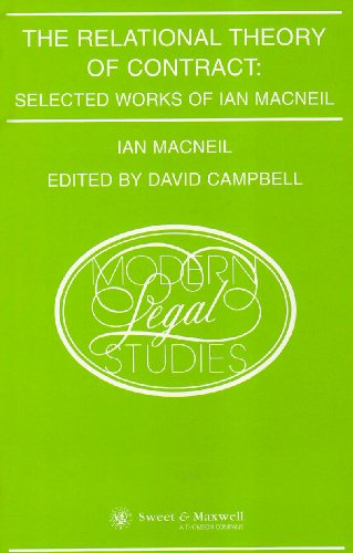 Imagen de archivo de The Relational Theory of Contract: Selected Works of Ian Macneil a la venta por Revaluation Books