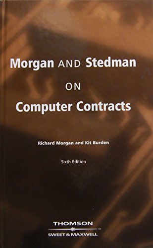 Stock image for Morgan and Stedman on Computer Contracts for sale by Better World Books Ltd